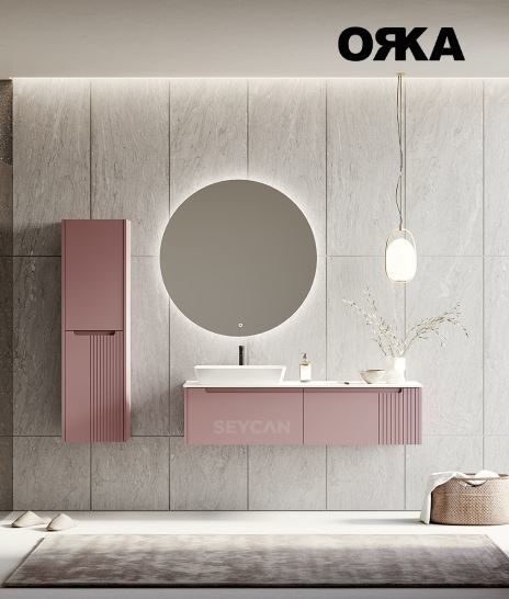 Orka Biella Led Aynalı 100 cm Banyo Dolabı