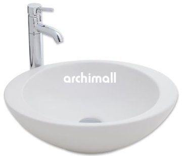 Adara 53x45.5cm Tezgaüstü Lavabo Mat Beyaz