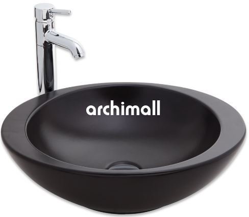 Adara 53x45.5cm Tezgaüstü Lavabo Mat Siyah