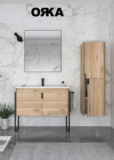 Orka Trio 65 cm Kapaklı Ayaklı Banyo Dolabı
