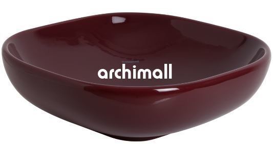 Alya 41x41cm Tezgahüstü Lavabo Bordo