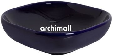 Alya 41x41cm Tezgahüstü Lavabo Lacivert