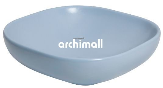 Alya 41x41cm Tezgahüstü Lavabo Mat Arktik Mavi