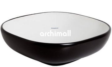 Alya 41x41cm Tezgahüstü Lavabo Mat Siyah Beyaz