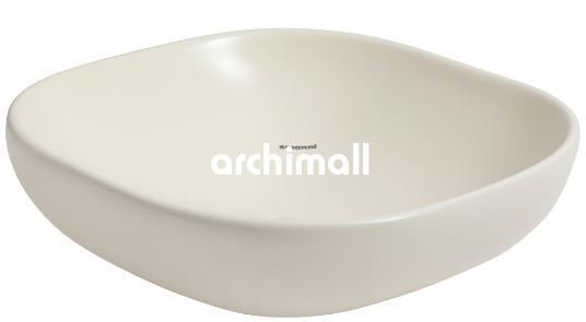 Alya 41x41cm Tezgahüstü Lavabo Mat Vanilya