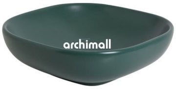 Alya 41x41cm Tezgahüstü Lavabo Mat Zümrüt